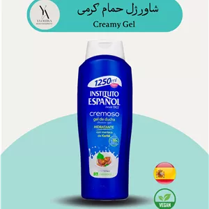 شاور ژل کرمی اسپانول حجم 1250 میل انواع پوست به ویژه خشک و حساس Creamy Gel