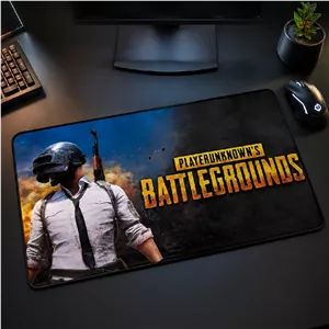 موس پد گیمینگ طرح پابجی (PUBG) مدل حرفه‌ای دور دوخت - سایز بزرگ ضد لغزش
