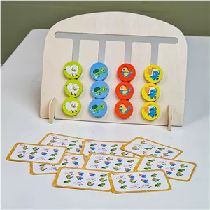 اسباب بازی تطبیق چوبی حیوانات کد JHTOY878