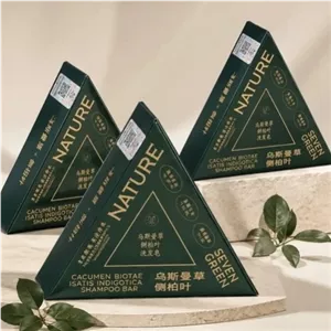 شامپو بار گیاهی نیچر (صابون مثلثی) Seven Green Nature | درمان ریزش و تحریک رشد مو