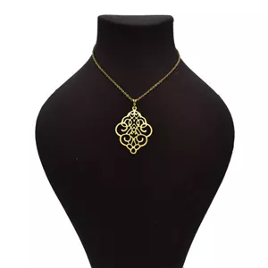 گردنبند طلا 18 عیار زنانه شمیم گلد گالری طرح اسلیمی کد 334A2445 