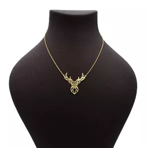 گردنبند طلا 18 عیار زنانه شمیم گلد گالری طرح گوزن کد 687M384 