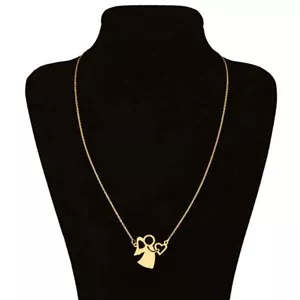 گردنبند طلا 18 عیار زنانه شمیم گلد گالری طرح فرشته کد UN0012 