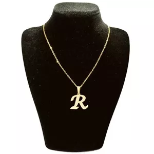گردنبند طلا 18 عیار زنانه شمیم گلد گالری طرح R کد UN007 