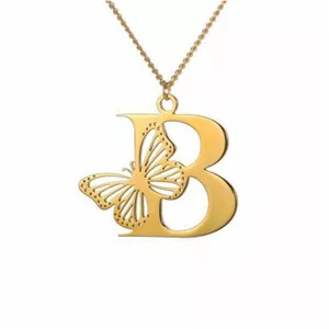 گردنبند طلا 18 عیار زنانه شمیم گلد گالری مدل حرف B 