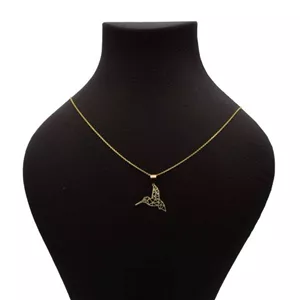 گردنبند طلا 18 عیار زنانه شمیم گلد گالری طرح پرنده کد 655M361 