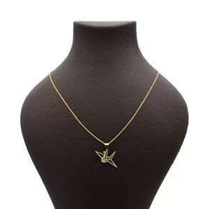 گردنبند طلا 18 عیار زنانه شمیم گلد گالری طرح پرنده کد 652M358 