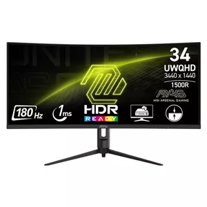مانیتور خمیده گیمینگ 34 اینچ ام اس آی مدل MAG 342CQR E2