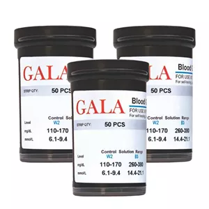 نوار تست قند خون گالا مدل OK-2AJ سه بسته 50 عددی