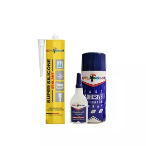 چسب سیلیکون و چسب 123 دوپلی کالر مدل d2 وزن 320 گرم مجموعه 2 عددی