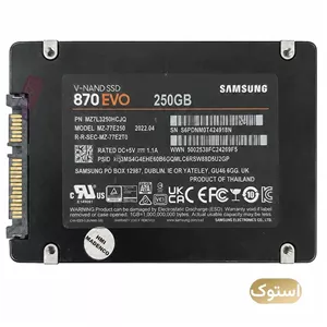 هارد استوک اس اس دی اینترنال 2.5 اینچ سامسونگ مدل EVO 870 ظرفیت 250GB - مشکی