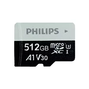کارت حافظه microSDXC فیلیپس مدل A1-V30 کلاس 10 استاندارد UHS-I U3 سرعت 80MBps ظرفیت 512 گیگابایت