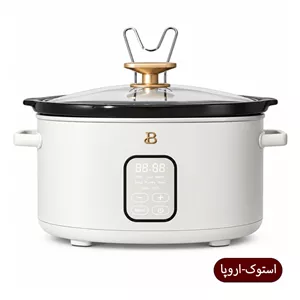 آرام‌پز استوک اروپا بیوتیفول مدل Programmable Slow Cooker به همراه ترانس 500 وات - سفید