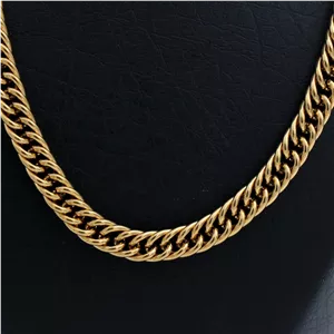 زنجیر کارتیر طلایی مردانه گردنبند استیل 8 میل 72725