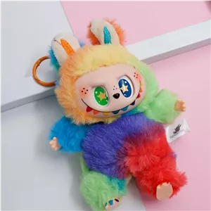 عمده فروشی آویز عروسک لبوبو رنگین کمان labubu وارداتی 39067