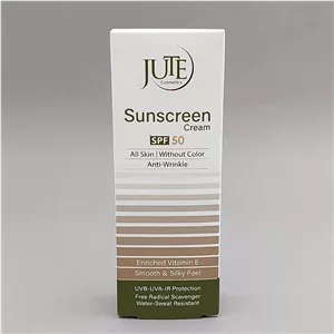 کرم ضد آفتاب بی رنگ SPF50 ژوت JUTE مناسب انواع پوست حجم 100 میل 93674