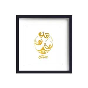 تابلوطلاکوب زرکات طرح ماه تولد مهر مدل Libra