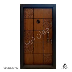 درب ضد سرقت رویه راش CNC طرح ترمه