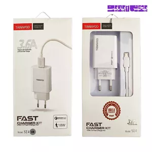 شارژر دیواری ترانیو TRANYOO SE4 بهمراه کابل میکرو یو اس بی