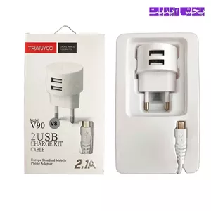 شارژر دیواری ترانیو TRANYOO V90 به همراه کابل میکرو یو اس بی