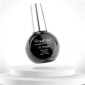 لاک ژل مشکی هیت حجم 30 میل HEAT