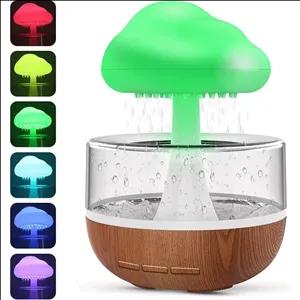 چراغ خواب قارچی باران ساز هفت رنگ، بخور سرد |مدل Rain Cloud Humidifier
