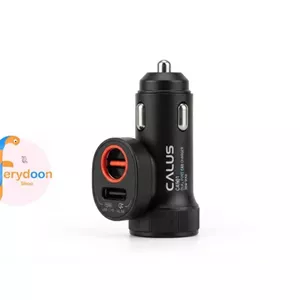 شارژر فندکی CALUS CAR01 | شارژ سریع و دو پورت USB برای خودرو