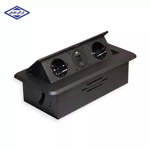 باکس رومیزی دو پریز ارت دو USB لبه کرو