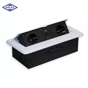 باکس رومیزی دو پریز ارت دو USB لبه کرو