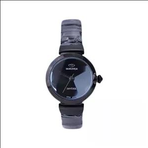 خرید قسطی | ساعت زنانه الگانس استیل صفحه آینه ای مشکی ER 2178/3