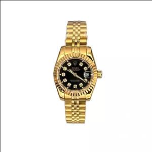 ساعت رولکس زنانه طلایی صفحه مشکی دیت جاست DatejustGS4407