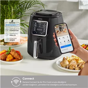 هواپز و سرخ کن سخنگو کاراجا Connect Air Pro Cook XL طوسی