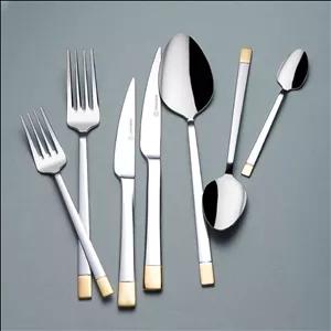 سرویس قاشق چنگال 84 پارچه 12 نفره کرکماز پولینا A2515 طلایی