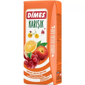 نکتار میوه مخلوط دیمس 200 میلی‌لیتری بسته 27 عددی