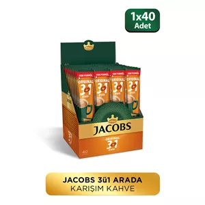 قهوه فوری ۳ در ۱ جاکوبز ۱ بسته ۴۰ عددی