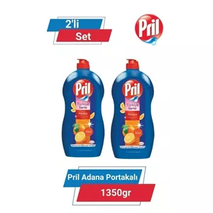 مایع ظرفشویی پریل رایحه پرتقال اَدانا 1350 گرم بسته 2 عددی