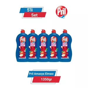 مایع ظرفشویی پریل با رایحه سیب آماسیه 1350 گرم بسته 5 عددی