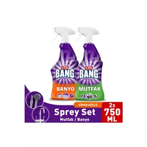 سیلیت بنگ اسپری جرم‌گیر و چربی‌زدا حمام و آشپزخانه بسته 2×750 میلی‌لیتر