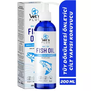 روغن ماهی وت‌اس پلاس 200 میلی‌لیتر امگا 3 و 6 برای سلامت پوست و خز سگ و گربه