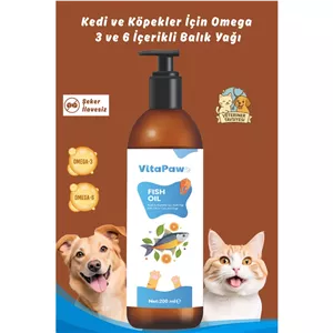 روغن ماهی ویتاپاو حاوی امگا 3 و امگا 6 برای سگ و گربه تقویت پوست، مو