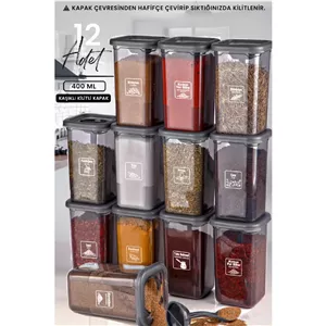 ست 12 تایی جاادویه قفلی برچسب‌دار با قاشق کیتشن لایف