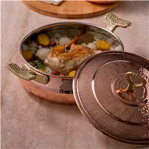 قابلمه برنج مسی امسان تپه باستانی 24 سانتی