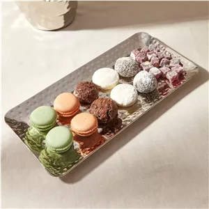 سینی سرو استیل کاراجا Loren نقره ای