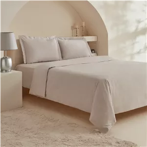 سرویس کاور لحاف دو نفره کاراجاهوم White Collection Ina طوسی روشن 