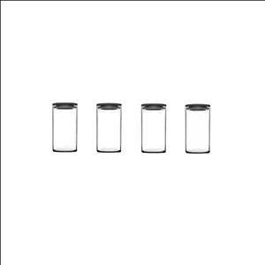 بانکه شیشه ای درب وکیوم 4 عددی پاشا‌باغچه طوسی 730 میلی