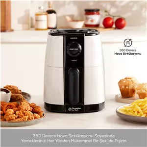 هواپز و سرخ کن دو نفره کاراجا Smart Cook حجم 2.2 لیتر کرم