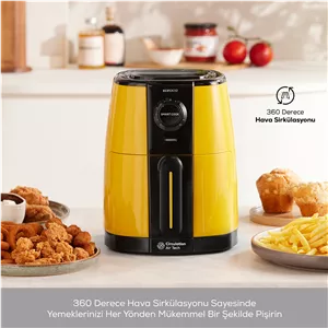 هواپز و سرخ کن دو نفره کاراجا Smart Cook حجم 2.2 لیتر زرد