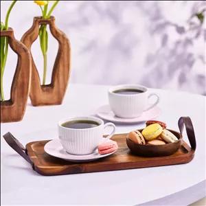 ست فنجان چای خوری 2 نفره کاراجا صدف 200 میلی سبز