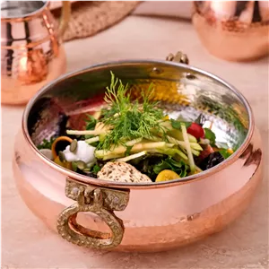 کاسه سالاد مسی امسان تپه باستانی 20 سانتی