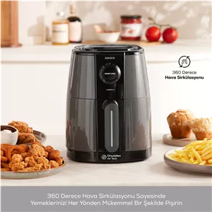 هواپز و سرخ کن دو نفره کاراجا Smart Cook حجم 2.2 لیتر طوسی